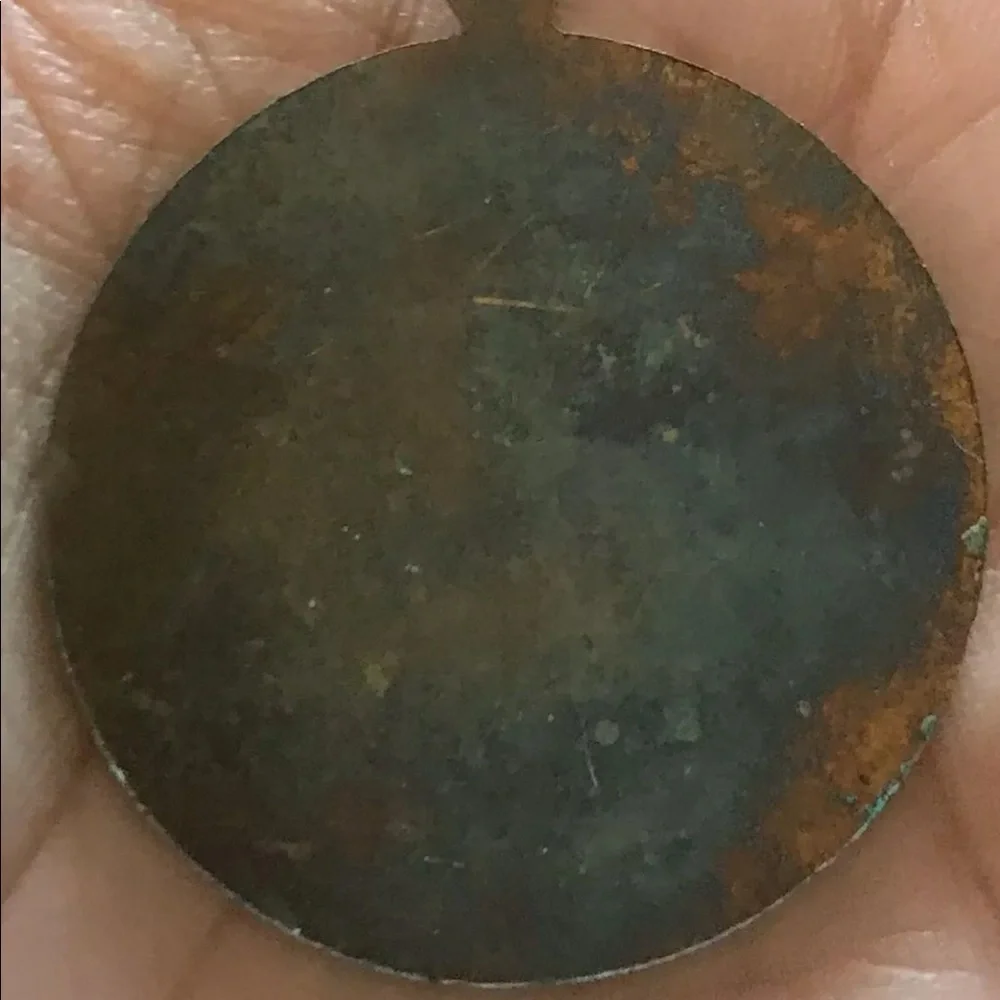 Vintage PVAAU Potomac Valley Aquatics Green Patina Copper Medal_5